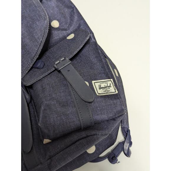 Herschel Supply Co Dawson Backpack Navy Blue Polka Dot White School Nautical main image 4